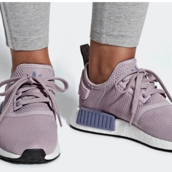 Adidas Boost NMD R1 Athletic Comfy Sneakers Light Purple Lavender Lilac 7.5 8 - Picture 4 of 12